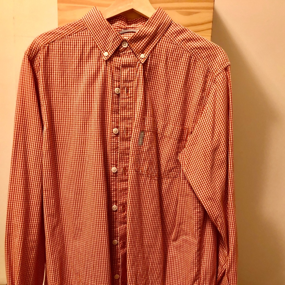 Columbia long sleeve red plaid